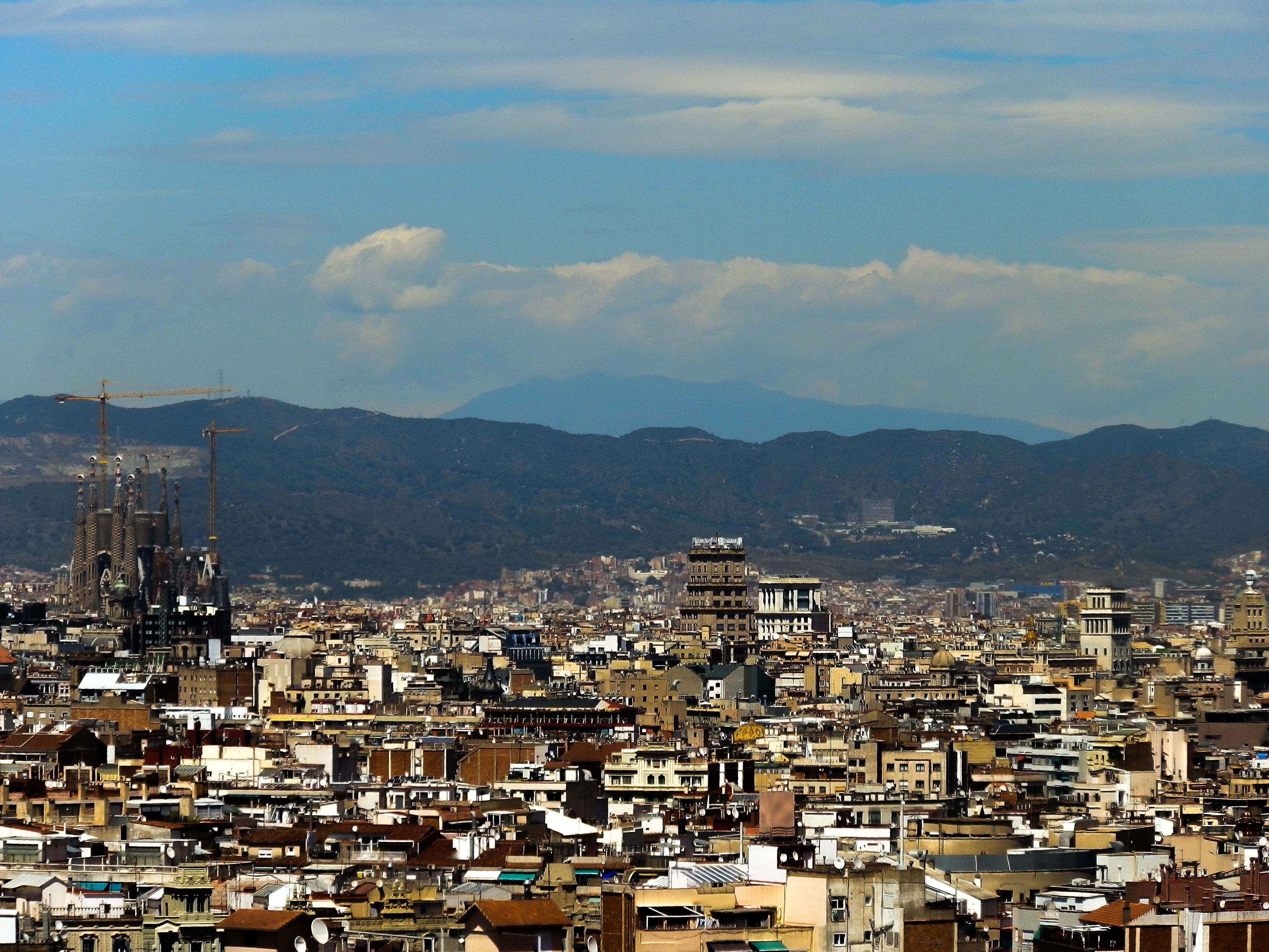 Vue sur les toits de Barcelone et la Sagrada Família